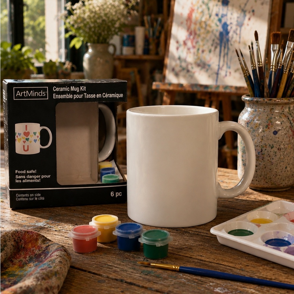 Art Minds Personal Paint Your Own Design Ceramic Mug Kit